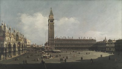 पियाज़ा सैन मार्को, वेनिस, c.1740 (कैनवास पर तेल) द्वारा बर्नार्डो (attr। To) Bellotto