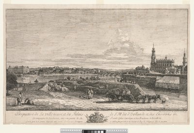 ड्रेसडेन का दृश्य, 1748। द्वारा बर्नार्डो बेलोट्टो (कैनेलेटो)