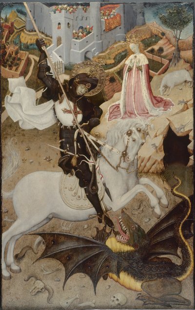 सेंट जॉर्ज किलिंग द ड्रैगन, 1434-35 द्वारा बर्नार्डो मार्टोरेल