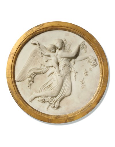 &39;डे&39; का बास-राहत दौर, c.1815-20 (गिल्टवुड फ्रेम में संगमरमर) द्वारा बर्टेल (कार्यशाला) थोरवाल्ड्सन