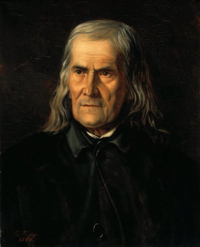 फ्रेडरिक रूएकर्ट का पोर्ट्रेट 1788-1866, 1864। द्वारा बर्था फ्रोरिपी