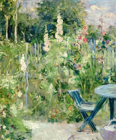 हॉलीहॉक रोज़े ट्रेमीरेस, 1884 द्वारा Berthe Morisot
