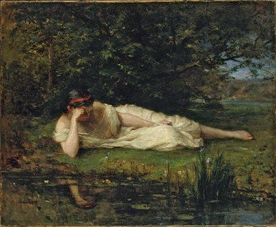 पानी के किनारे पर अध्ययन, 1864 द्वारा Berthe Morisot