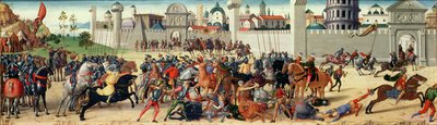 ट्रॉय I की घेराबंदी: द डेथ ऑफ हेक्टर, c.1490-95 (69653 भी देखें) द्वारा बायाजियो डी एंटोनियो
