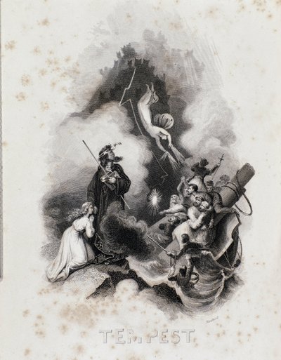 विलियम शेक्सपियर के द टेम्पेस्ट (उत्कीर्णन) के पहले कार्य के लिए ब्लैंचर्ड उत्कीर्णन द्वारा ब्लैंचर्ड ब्लैंचर्ड