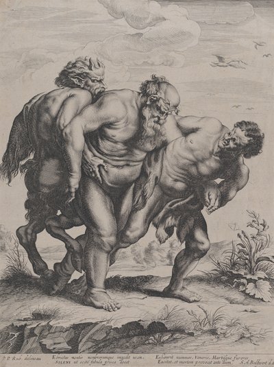 द ड्रंकन सिलेनस, 1625-5 में व्यंग्य और जीव द्वारा समर्थित द्वारा बोइटियस एडम्स बोल्स्वर्ट