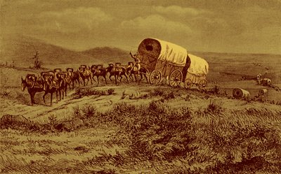 वाइल्ड वेस्ट - खच्चर-ट्रेन पश्चिम की ओर बढ़ रही है द्वारा बोहुस्लाव क्रुपा