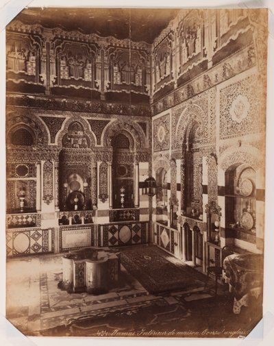 दमिश्क में ब्रिटिश वाणिज्य दूतावास का इंटीरियर (एल्बम प्रिंट) द्वारा बोनफिल का स्टूडियो