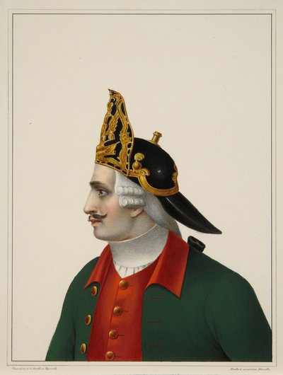 1742-1762 में ग्रेनेडियर कैप, 1840 के दशक की शुरुआत में द्वारा बोरिस आर्टेमयेविच चोरिकोव