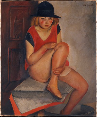 ""ला मोडेल"" (द मॉडल) पिंट्योर डी बोरिस ग्रिगोरिएव (1886-1939) सीए 1926 - कैनवास पर तेल डिम 72,7x60 सेमी मेट्रोपॉलिटन म्यूज़ियम ऑफ़ आर्ट, न्यूयॉर्क © फाइनआर्टइमेज / लीमेज द्वारा बोरिस दिमित्रिच ग्रिगोएव