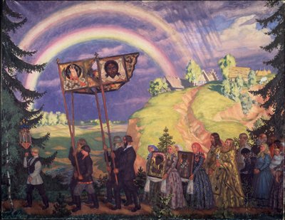 ईस्टर जुलूस, 1915 द्वारा बोरिस मिखाइलोविच कुस्तोडीव