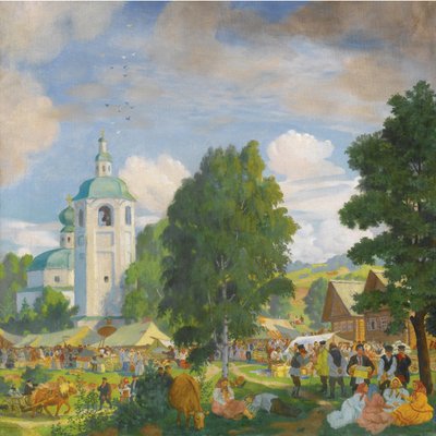 द विलेज फेयर, 1920 द्वारा बोरिस मिखाइलोविच कुस्तोडीव