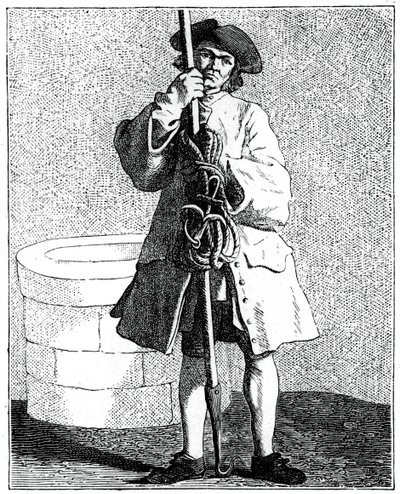 एक वेल क्लीनर, 1737-1742। द्वारा bouchardon