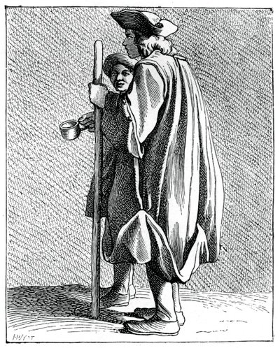 क्विन्ज़-विन्ट्स का अंधा आदमी, 1737-1742। द्वारा bouchardon