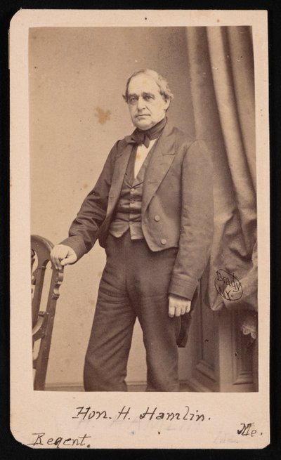 हैनिबल हैमलिन का पोर्ट्रेट 1809-1891, 1857। द्वारा ब्रैडी की राष्ट्रीय फोटोग्राफिक पोर्ट्रेट गैलरी