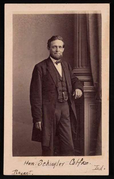 1885 से पहले शूयलर कोलफैक्स 1823-1885 का पोर्ट्रेट। द्वारा ब्रैडी की राष्ट्रीय फोटोग्राफिक पोर्ट्रेट गैलरी