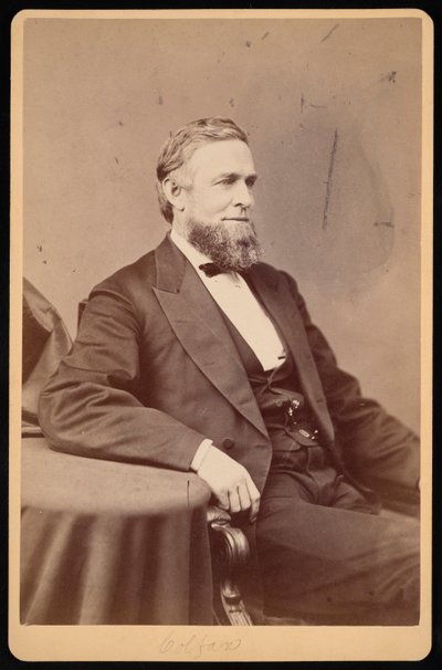 1885 से पहले शूयलर कोलफैक्स 1823-1885 का पोर्ट्रेट। द्वारा ब्रैडी की राष्ट्रीय फोटोग्राफिक पोर्ट्रेट गैलरी