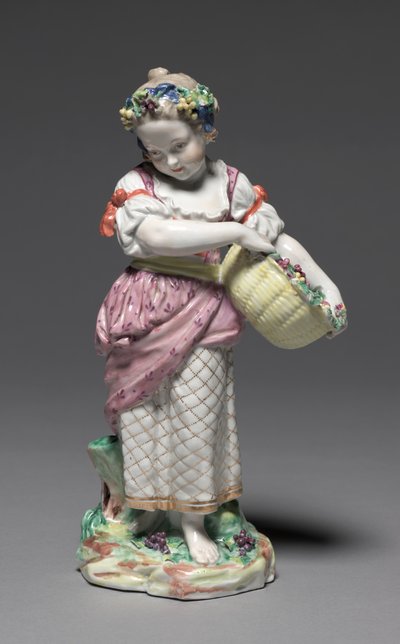 चार मौसमों से शरद ऋतु का चित्र, c. 1775. द्वारा ब्रिस्टल चीनी मिट्टी के बरतन फैक्टरी