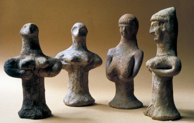 अशेराह, कनानी की मूर्तियाँ, 999-600 ईसा पूर्व (मिट्टी) द्वारा Bronze Age