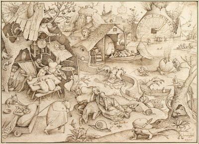 एसेडिया स्लॉथ सीरीज़ सी डेडली सिंस से, 1557 द्वारा Bruegel