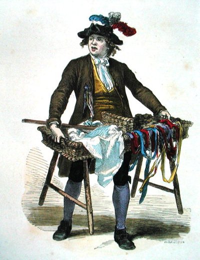 1774 में रिबन विक्रेता (रंग उत्कीर्णन) द्वारा बर्न (fl। 1840 60) Smeeton