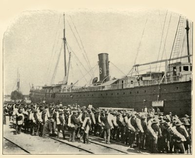 16 वीं इन्फैंट्री एम्बार्किंग, स्पेनिश-अमेरिकी युद्ध, जून 1898, 1899। द्वारा बूर मैकिन्टोश