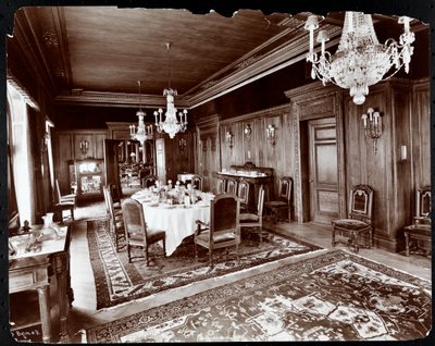 होटल नाइकरबॉकर में भोजन कक्ष, 1906 (सिल्वर जिलेटिन प्रिंट) द्वारा Byron Company