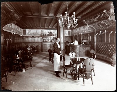 होटल मैनहट्टन में डच रूम, 1902 (सिल्वर जिलेटिन प्रिंट) द्वारा Byron Company