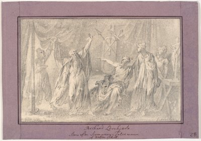 रिचर्ड द लायनहार्ट. वाल्टर स्कॉट के उपन्यास quot;द टैलिसमैनquot; (1825) का दृश्य द्वारा सीए लोरेंटज़ेन