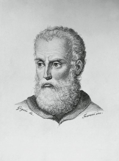 एनीबेल कारो (1507-1566), इतालवी लेखक और कवि का पोर्ट्रेट, जियोवानी बतिस्ता गिगोला (1767-1841) द्वारा ड्राइंग के बाद एडो फियोरोनी (सक्रिय 1812-1833) द्वारा उत्कीर्णन द्वारा जेबी और ब्राउन जे। और रोबोथम