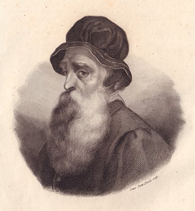 इतालवी मूर्तिकार और सुनार बेनवेनुटो सेलिनी (1500-1571) का पोर्ट्रेट, जियोर्जियो वासरी द्वारा पेंटिंग से कैटरिना पिओटी-पिरोला द्वारा तांबे की नक्काशी द्वारा जेबी और ब्राउन जे। और रोबोथम
