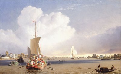 हुगली नदी पर शिपिंग, कलकत्ता, 1852 द्वारा सीजे मार्टिन