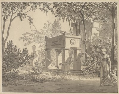 जार्डिन एलिसी में मोलिएरे सरकोफैगस द्वारा क्रिस्टोफर विल्हेम एकर्सबर्ग