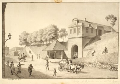 नॉररेपोर्ट की ओर प्राचीर के साथ का दृश्य, अंदर से देखा गया द्वारा क्रिस्टोफर विल्हेम एकर्सबर्ग