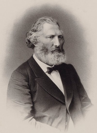 संगीतकार अगस्टे फ़्राँस्वा मोरेल का पोर्ट्रेट 1809-1881, सीए 1860। द्वारा सी बोर्नमैन