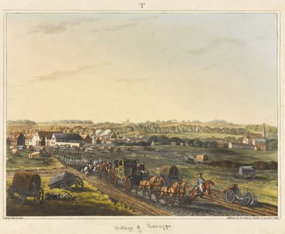 जेम्स राउज द्वारा उत्कीर्ण &39;वाटरलू की लड़ाई का एक ऐतिहासिक वृत्तांत&39; से जेनप्पे का गांव द्वारा सीसी हैमिल्टन