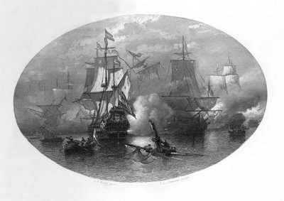 सोल बे की नौसेना लड़ाई, 1672, सी 1870 द्वारा डोमेनिको डेल बार्बिएरे