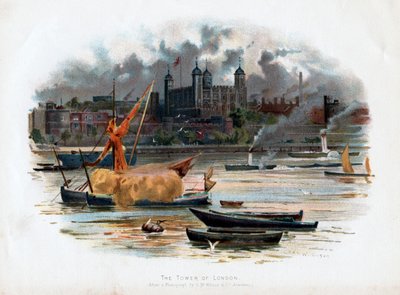 टॉवर ऑफ़ लंदन, इंग्लैंड, 1895 द्वारा सी। विल्किंसन