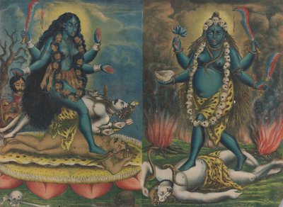 KaliTara, ca. 1885-90.  द्वारा कलकत्ता आर्ट स्टूडियो