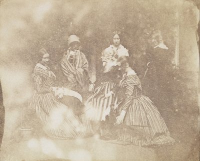 34. विभिन्न पोज़ में कलात्मक समूह, सीए। 1845. द्वारा कैल्वर्ट जोन्स