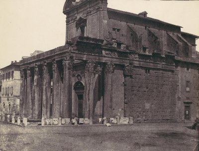 1850 के दशक में मिरांडा, रोम में एंटोनियस और फॉस्टिना का मंदिर, सैन लोरेंजो। द्वारा कैल्वर्ट जोन्स