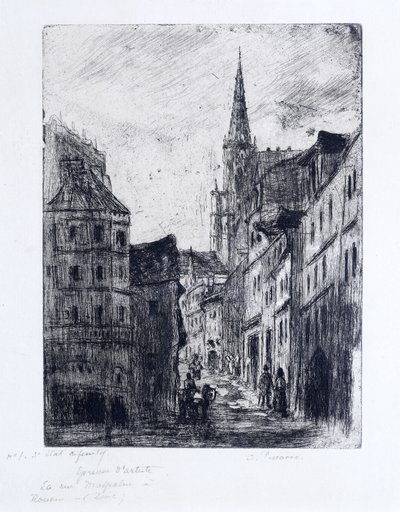 रून में द र्यू मालपाल्यू, c.1885 द्वारा केमिली जैकब पिसारो