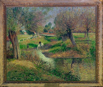 L'reuvoir, Eragny, Val d'oise पेंटिंग केमिली पिसारो द्वारा (1830-1903) 1895 मंद 0.55 x 0.65 मीटर पेरिस लौवर संग्रहालय अनिवार्य उल्लेख: दान हेलेन और विक्टर लियोन द्वारा केमिली जैकब पिसारो