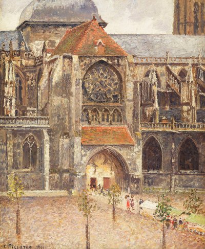 Dieppe में चर्च ऑफ द सेंट-जैक्स का पोर्टल; 1901 में डेप्पे में सेंट-जैक्स चर्च का पोर्टल द्वारा केमिली जैकब पिसारो