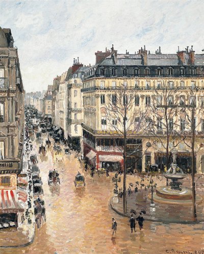 दोपहर में Rue सेंट-ऑनर। वर्षा का प्रभाव, 1897 द्वारा Camille Jacob Pissarro