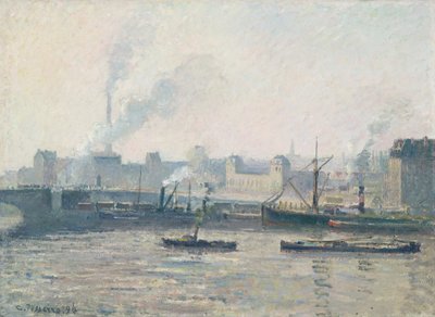 द सेंट-सीवियर ब्रिज, रूएन: धुंध, 1896 द्वारा Camille Jacob Pissarro
