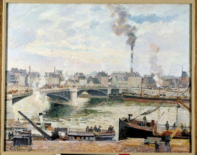 रूएन का महान पुल। केमिली पिसारो द्वारा चित्रकारी (1830-1903) द्वारा केमिली जैकब पिसारो