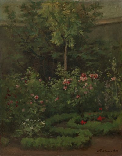 एक गुलाब उद्यान द्वारा Camille Pissarro