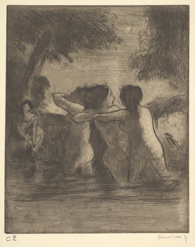 चार स्नानागार, 1895। द्वारा केमिली जैकब पिसारो