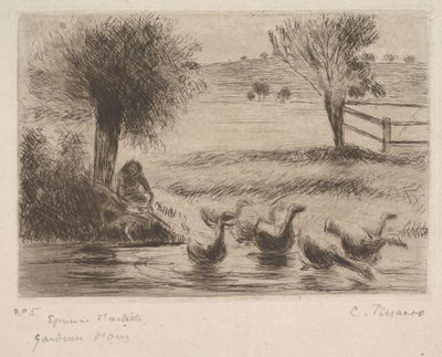 गूज गर्ल, 1888। द्वारा केमिली जैकब पिसारो